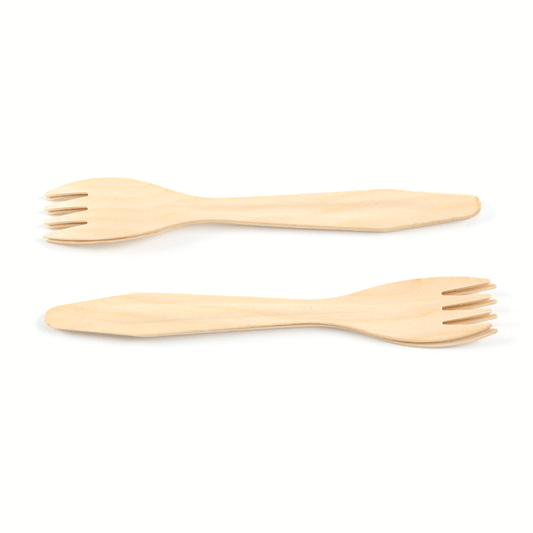 Premium Waxed Birch Forks - Pack of 100