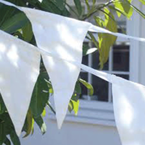 Pure White Wedding Bunting 5m