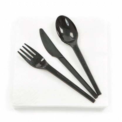 Recycled RCPLA Forks - Black 50 Pack