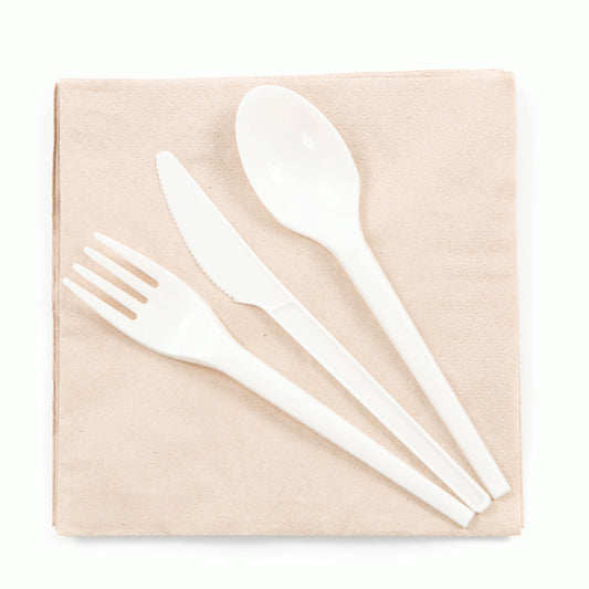 Recycled RCPLA Forks - White 50 Pack
