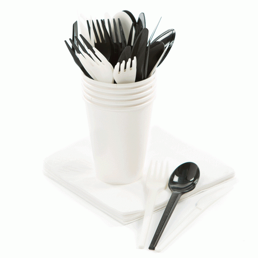 Recycled RCPLA Spoons - Black 50 Pack